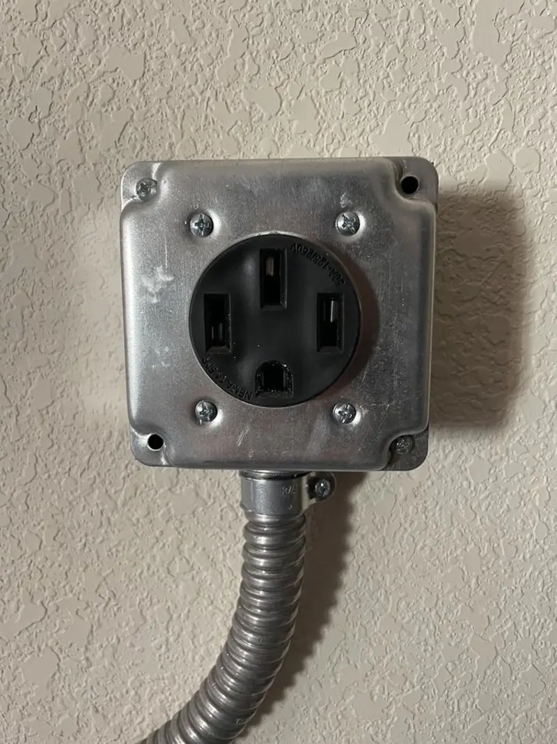 NEMA 14-50 outlet installed for Electrical Panel Upgrade in Arcadia